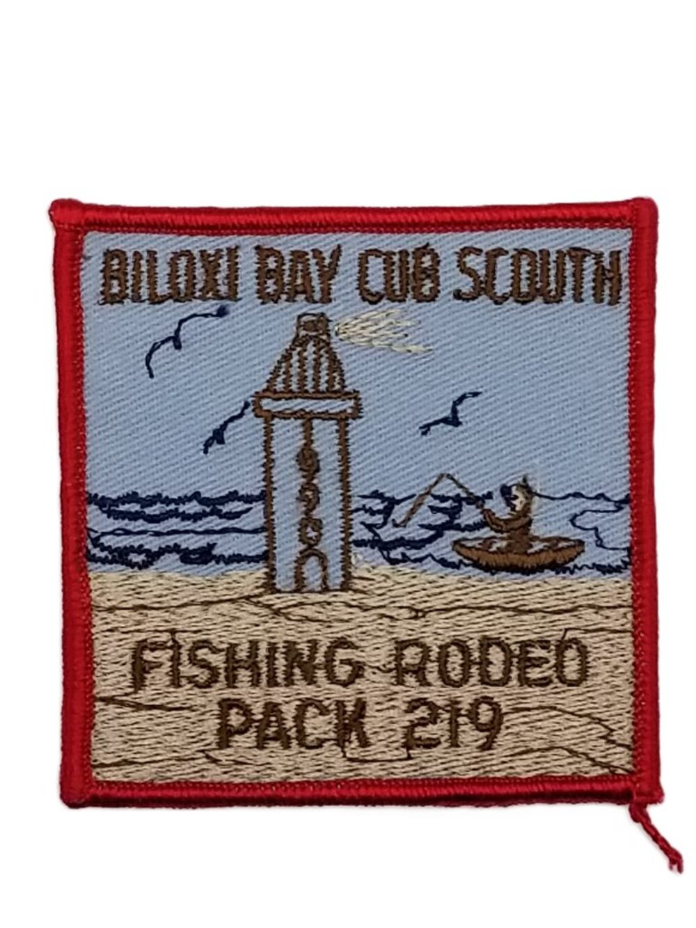 Biloxi Bay Cub Scout Fishing Rodeo Pack 219 Patch 3 Inch BSA New